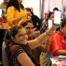 Frontline Workers displaying the WellMe application